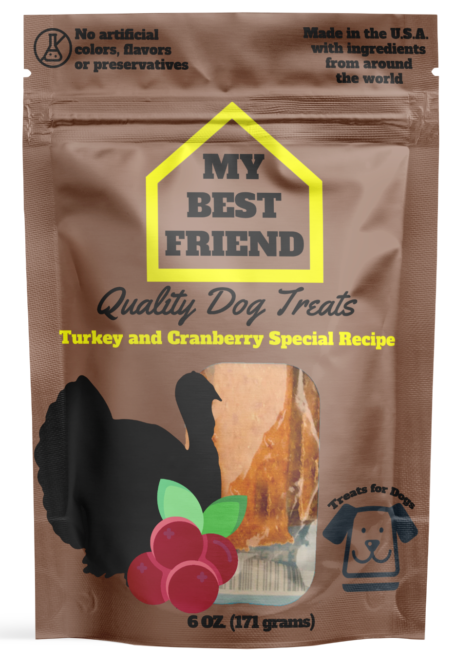 My Best Friend Dog Treat:  Turkey & Cranberry